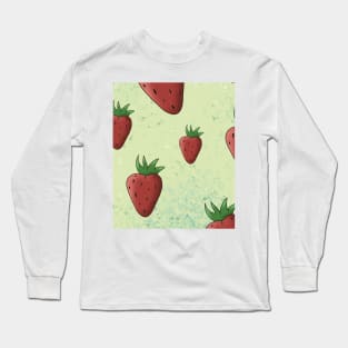 Strawberry Repeated Design Long Sleeve T-Shirt